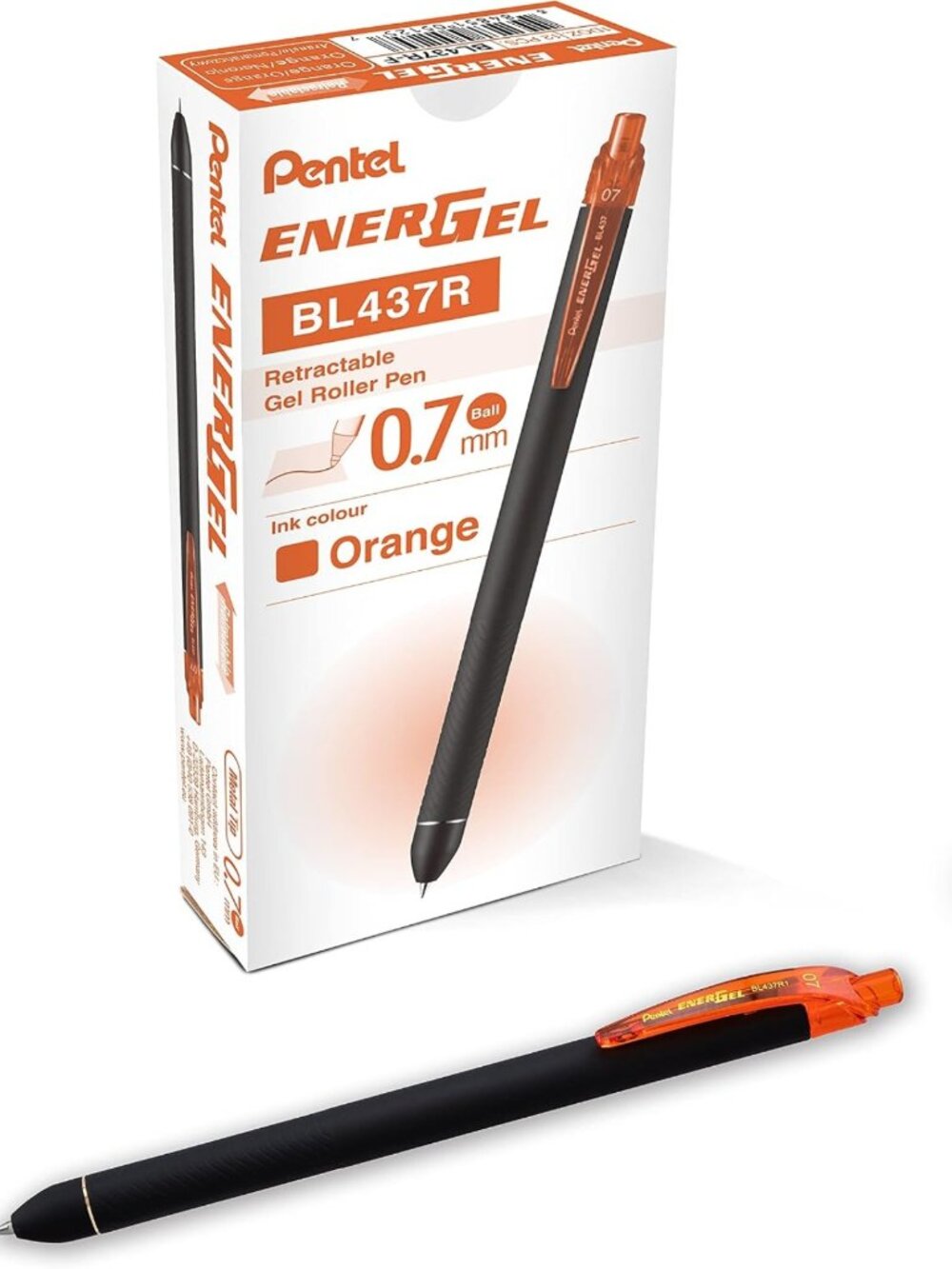 Vibrant Orange Ink Gel Pens - 0.7mm Medium Point, 12 Pack for Smooth Writing